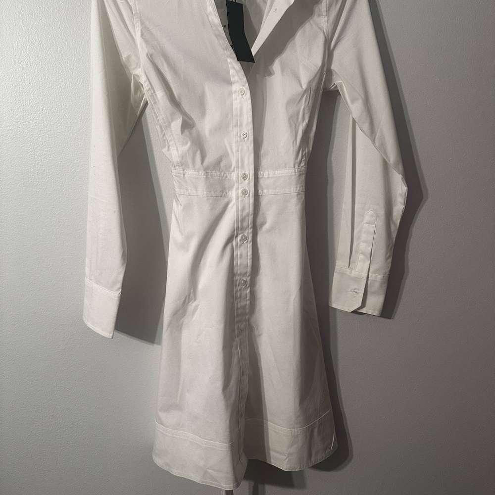 Banana Republic Classic White Long Sleeve Dress